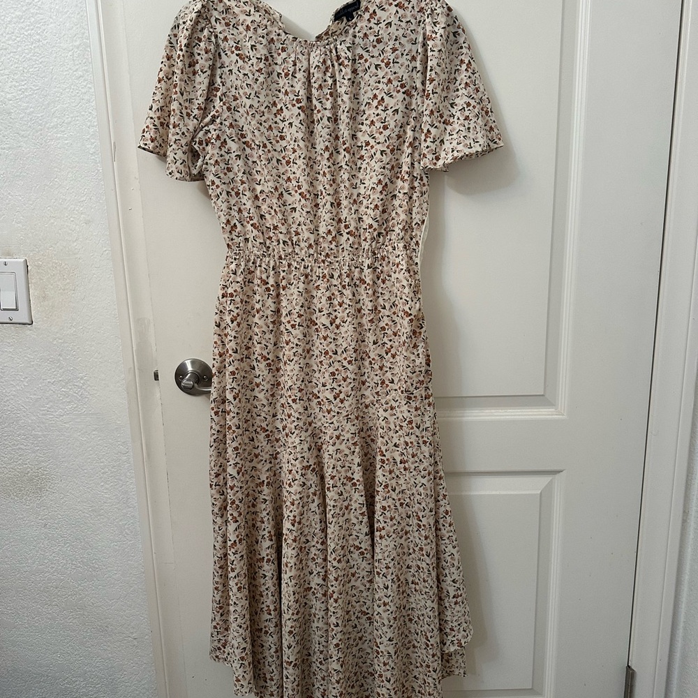 Elegant Floral Long Sleeve Dress